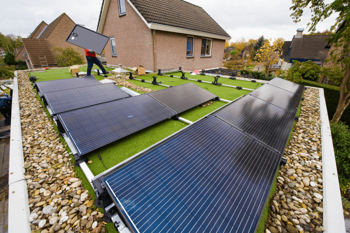 domestic solar panel installation